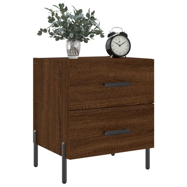 vidaXL Bedside Cabinets 2 pcs Brown Oak 40x35x47.5 cm Engineered Wood