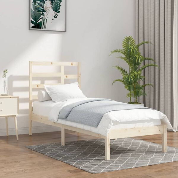 vidaXL Bed Frame without Mattress Solid Wood 90x200 cm