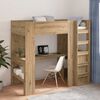 vidaXL Loft Bed Frame with Desk with Storage Artisan Oak 90 x 190 cm