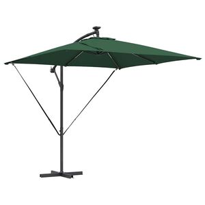 vidaXL Cantilever Banana Parasol Green 249 x 249 x 250 cm