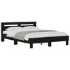 vidaXL Bed Frame with Headboard Black Oak 160 x 200 cm Engineered Wood