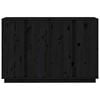 vidaXL Sideboard Black 120x35x80 cm Solid Wood Pine