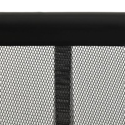 vidaXL Insect Door Screen with 10-Piece Mesh Curtain Black 240x240 cm