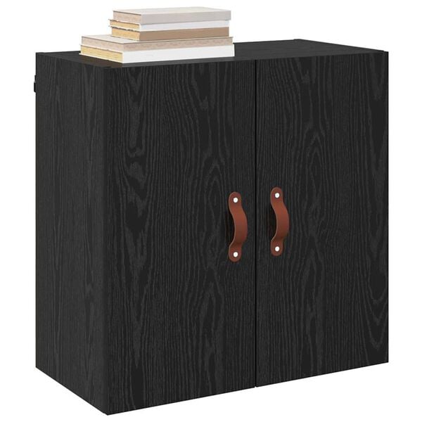 vidaXL Wall Cabinet Black oak 60 x 31 x 60 cm Engineered wood