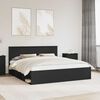 vidaXL Bed Frame with Headboard Black 180 x 200 cm Engineered wood