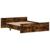 vidaXL Bed Frame without Mattress Smoked Oak 140x200 cm