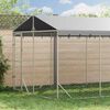 vidaXL Outdoor Dog Kennel with Roof Silver 3x6x2.5 m Galvanised Steel