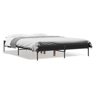 vidaXL Bed Frame without Mattress Black 120x190 cm Small Double