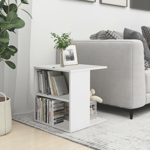 vidaXL Side Table White 45x45x48 cm Engineered Wood