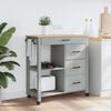 vidaXL Kitchen Trolley MONZA 84x40x88.5 cm Solid Wood Pine