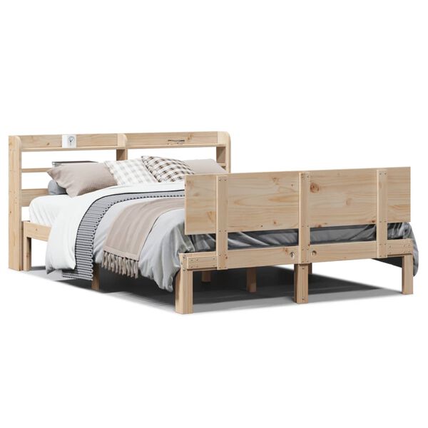vidaXL Bed Frame with Headboard without Mattress 150x200 cm King Size