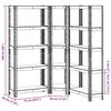 vidaXL 3 Piece 5-Layer Shelves Set Silver Steel&Engineered Wood