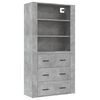 vidaXL Highboard Concrete Grey Engineered Wood