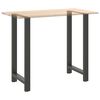 vidaXL Bar Table Legs Anthracite 2 pcs 60x(110-111) cm Steel