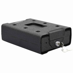 vidaXL Car Safe with Lock Black 21.8 x 16 x 7 cm Steel