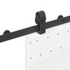 vidaXL Sliding Door Hardware Kit 200 cm Steel Black