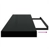 vidaXL Floating Wall Shelf High Gloss Black 80x23.5x3.8 cm MDF