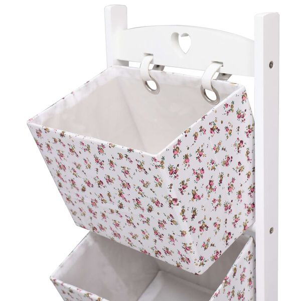 vidaXL 4-Layer Basket Rack Flower 35x35x125 cm Wood