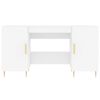 vidaXL Desk White 140x50x75 cm Engineered Wood