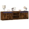 vidaXL TV Cabinet with LED Smoked Oak 180x34x50 cm Engineered Wood