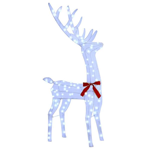 vidaXL Reindeer Family 3 pcs Cold white 68 x 26 x 127 cm Fabric