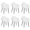 vidaXL Dining Chairs 6 pcs White PP
