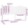 vidaXL Bed Headboard Black 206x4x110 cm Solid Wood Pine