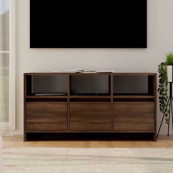 vidaXL TV Cabinet Brown Oak 102x37.5x52.5 cm Engineered Wood