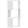 vidaXL Corner Bookcase 3-Tier White 50x50x102 cm Engineered Wood