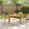 vidaXL Garden Dining Set 3 pcs Grey Poly rattan