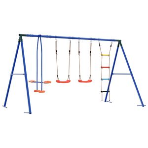 vidaXL Outdoor Swing Set Multicolour 330 x 185 x 185 cm Steel and PE