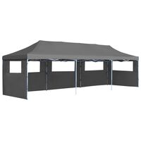 vidaXL Folding Pop-up Party Tent with 5 Sidewalls 3x9 m Anthracite
