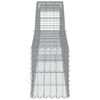 vidaXL Arched Gabion Baskets 25 pcs 400x30x40/60 cm Galvanised Iron