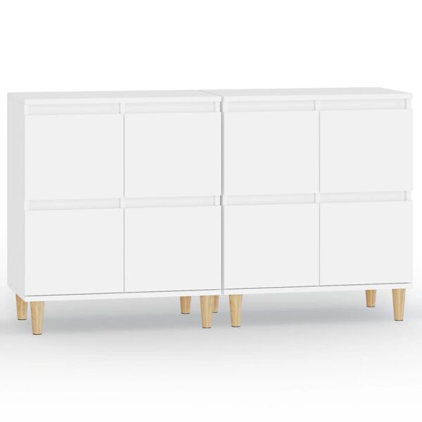 vidaXL Sideboards 2 pcs White 60x35x70 cm Engineered Wood