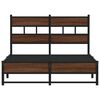 vidaXL Metal Bed Frame without Mattress Brown Oak 120x190 cm Small Double