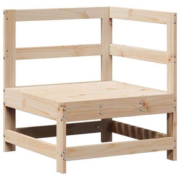 vidaXL 3 Piece Garden Sofa Set Solid Wood Pine