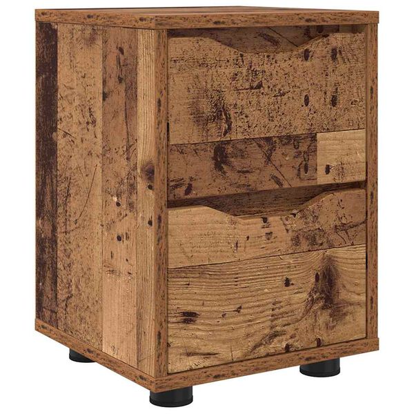 vidaXL Bedside Table Old Wood 30.5 x 30 x 43 cm Engineered Wood