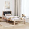 vidaXL Bed Frame with Upholstered Headboard Black 75 x 190 cm