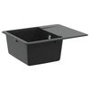 vidaXL Sink 80% Quartz and 20% Resin 560 x 460 mm Black