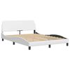 vidaXL Bed Frame without Mattress "Zadar" White 140x200 cm Faux Leather