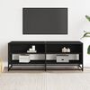 vidaXL TV Cabinet Black 120.5x40x46 cm Engineered Wood and Metal