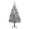 vidaXL Artificial Christmas Tree with 300 LEDs with Stand White 240 cm