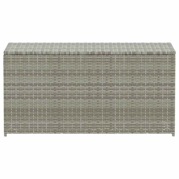 vidaXL Garden Storage Box Poly Rattan 100x50x50 cm Grey
