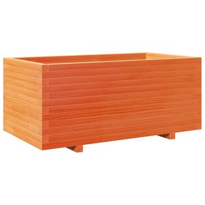vidaXL Garden Planter Wax Brown 110x60x49.5 cm Solid Wood Pine