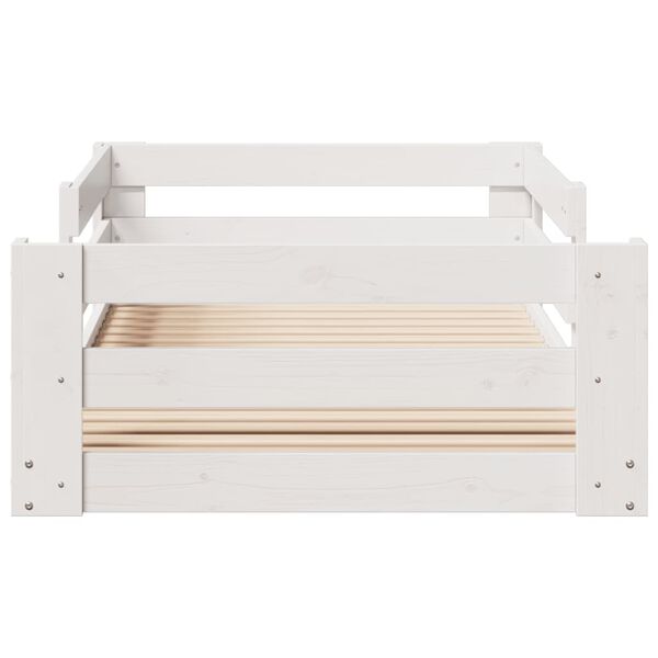 vidaXL Bed Frame without Mattress White 80x200 cm Solid Wood Pine