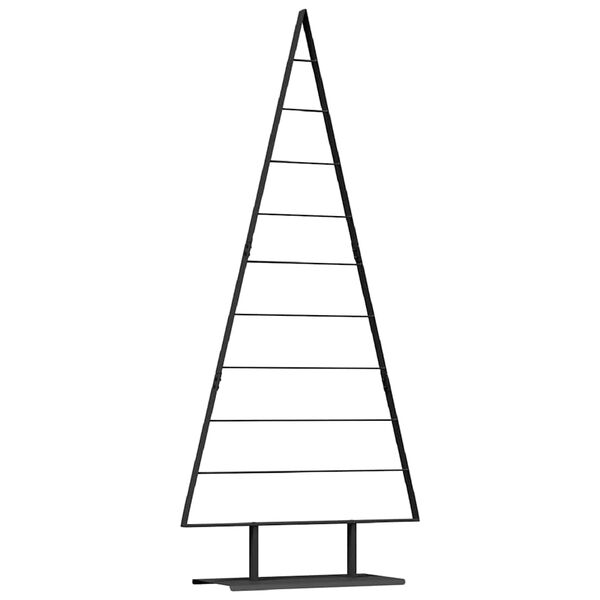 vidaXL Metal Christmas Tree with Stand Black 210 cm Steel