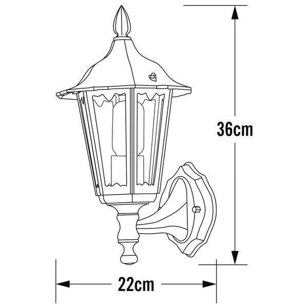 KONSTSMIDE Wall Light Firenze Up Matte Black