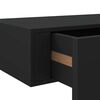 vidaXL Wall-mounted Drawer Shelf Black 40x23.5x10cm MDF