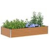 vidaXL Garden Raised Bed 195 x 100 x 36 cm Galvanised Steel