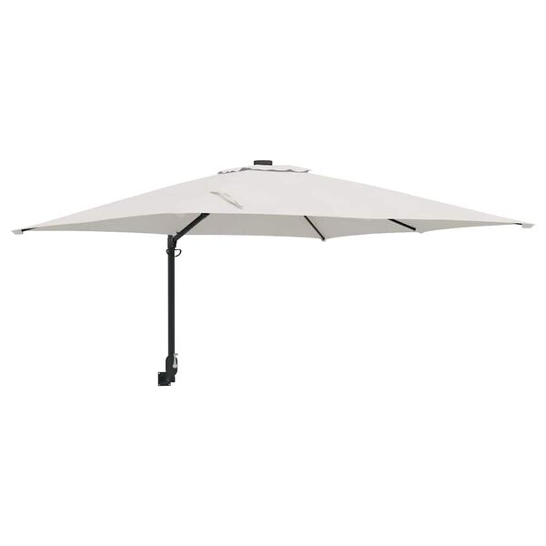vidaXL Garden Parasol Beige and Black 248.5 x 247.5 x 160 cm
